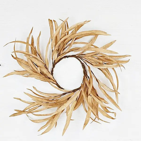 Beige Willow Leaf Candle Ring