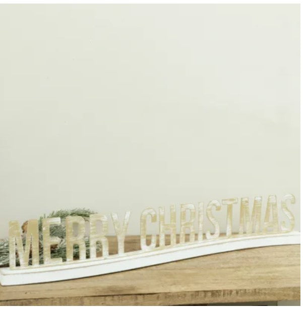 Gold Merry Christmas Tabletop Sign