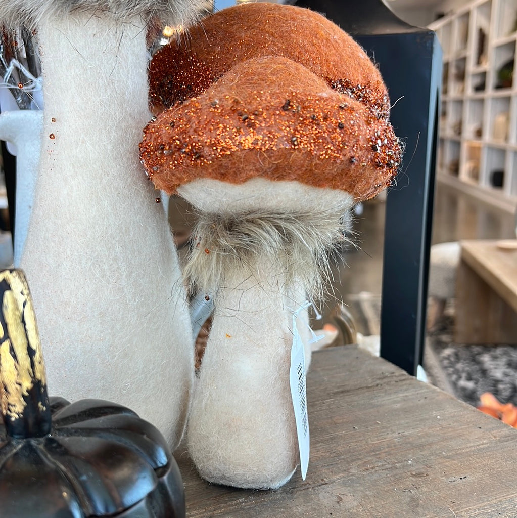 Orange Felt Mushroom- Small