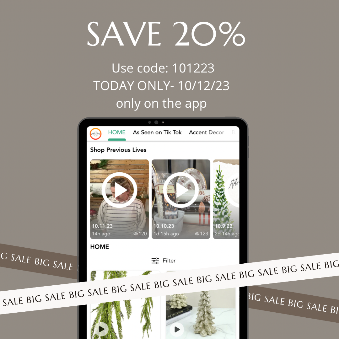 20% OFF 10/12/23