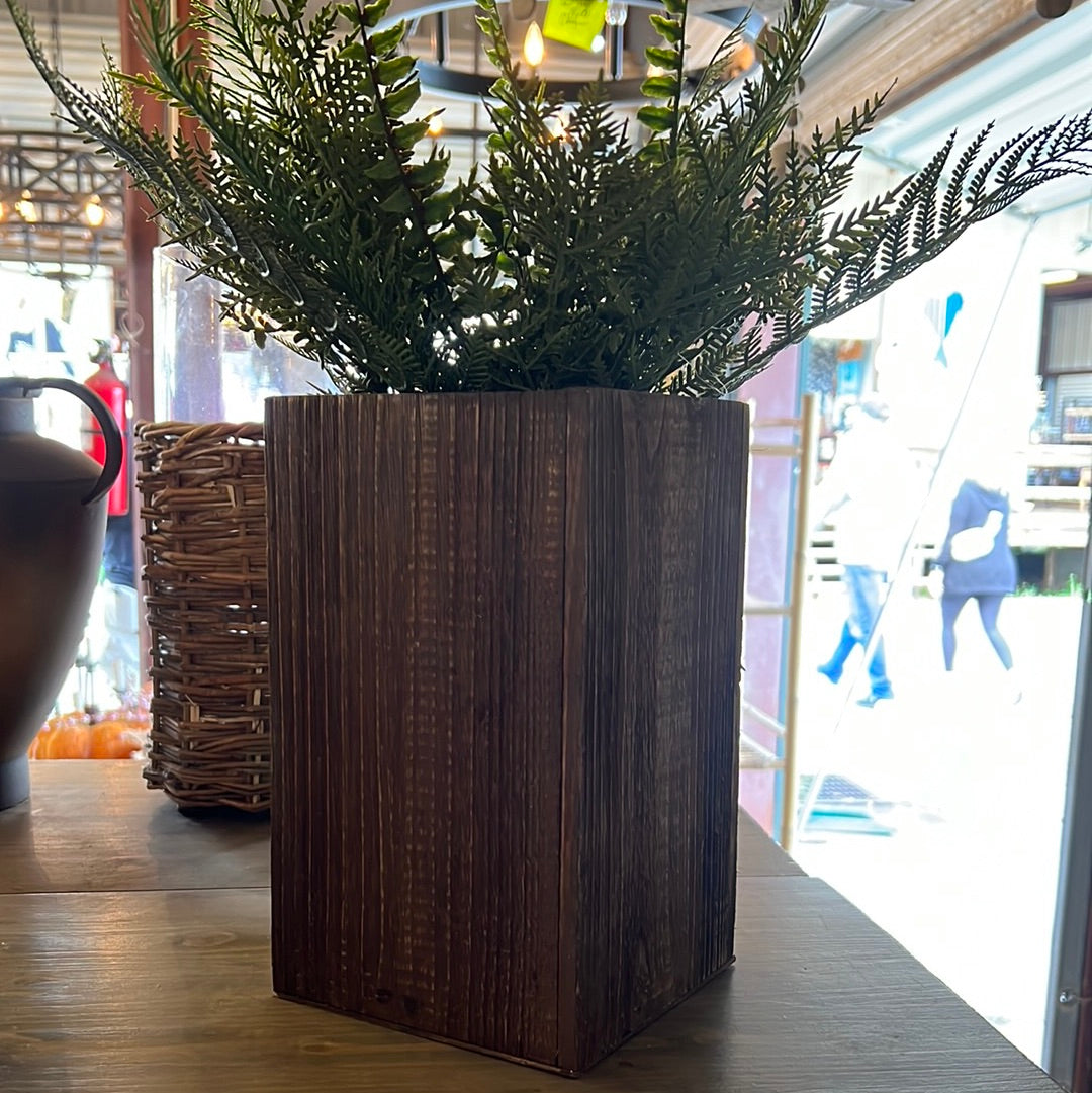 Brown Wood Vase