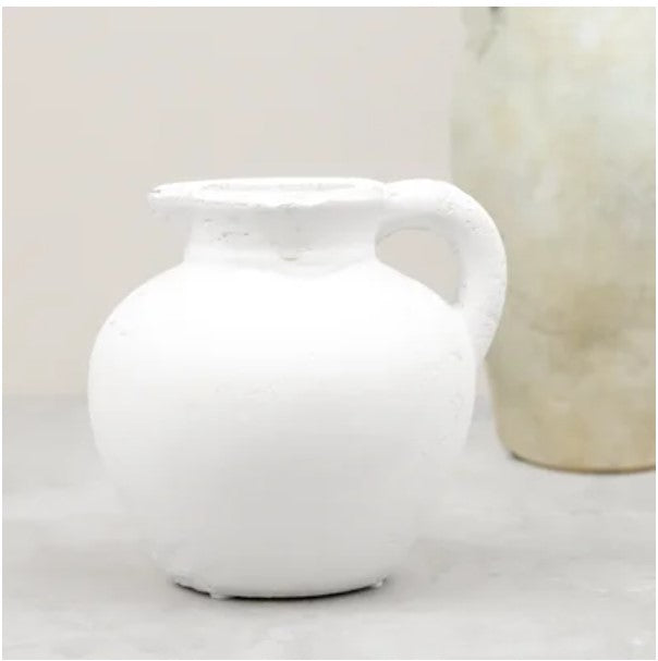 Becca White Pitcher Vase
