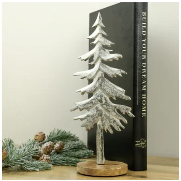 Aluminum Tree on Wood Base - Tall