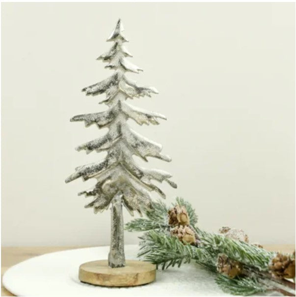 Aluminum Tree on Wood Base - Small