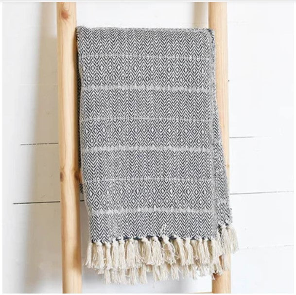 Chevron and Diamond Stripe Throw