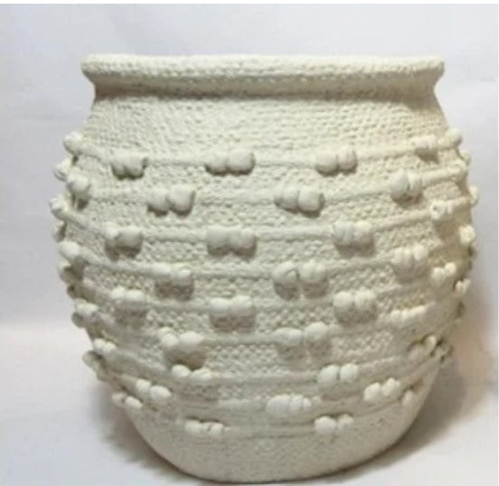 Ginny White Knot Vase - Large