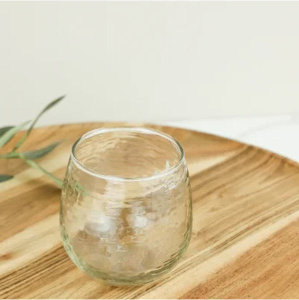 Textured Stemless Wine Glass