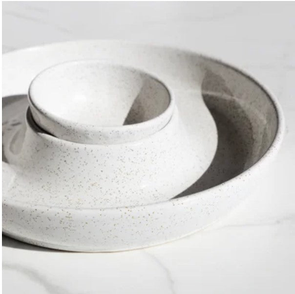 Speckled Serving Dish and Bowl