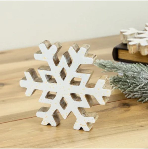 Small Gold Flecked Snowflake