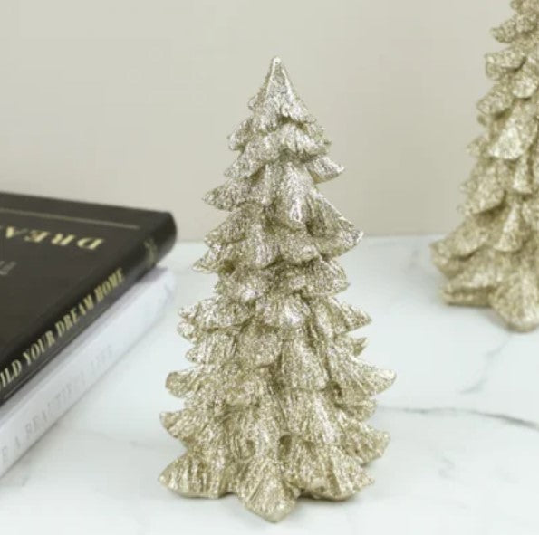 Gold Glittered Tree - Small