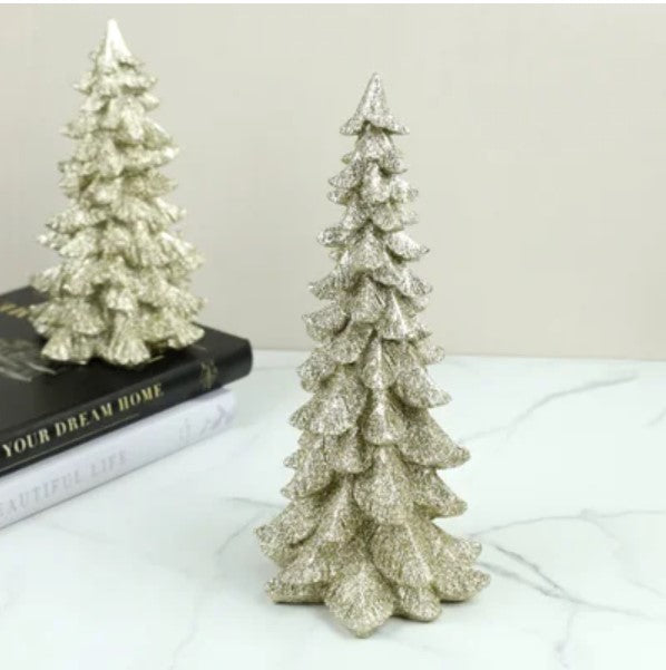 Gold Glittered Tree - Large