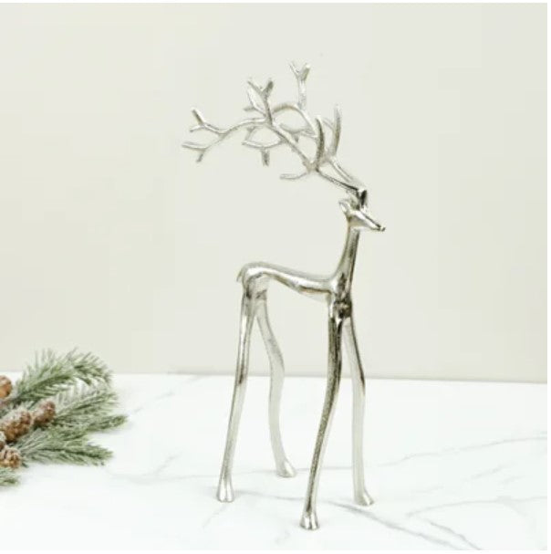 Silver Metal Reindeer - Medium