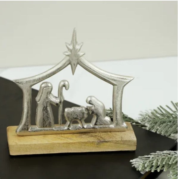 Silver Nativity Sitter
