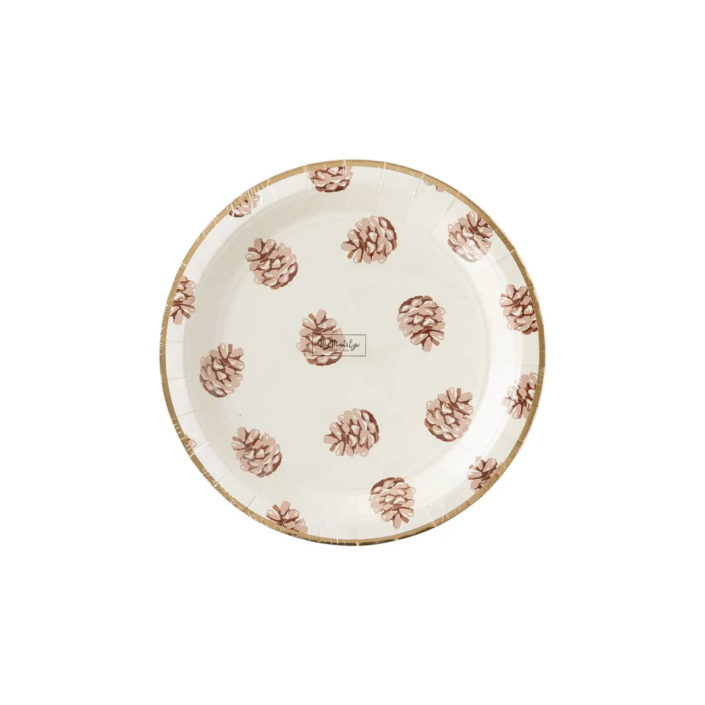 Harvest Pine Cone Paper Plate