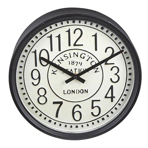 Black And White Round Clock