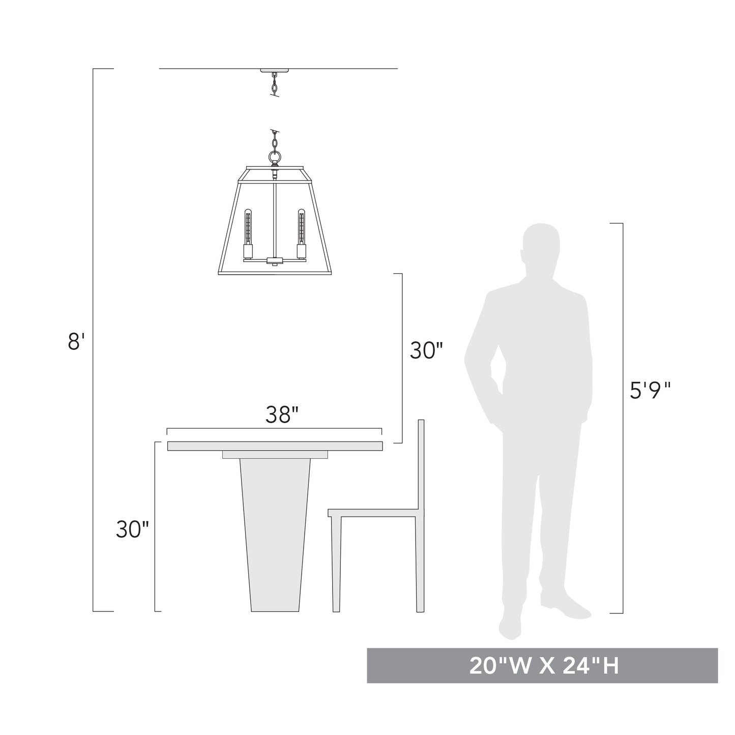Amalia 4 Light Chandelier
