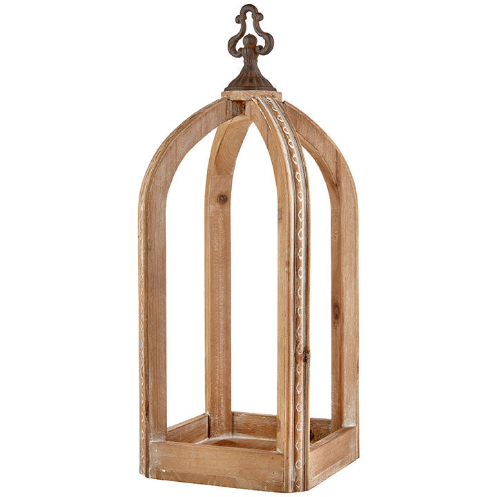 Open Wood Lantern - 21"