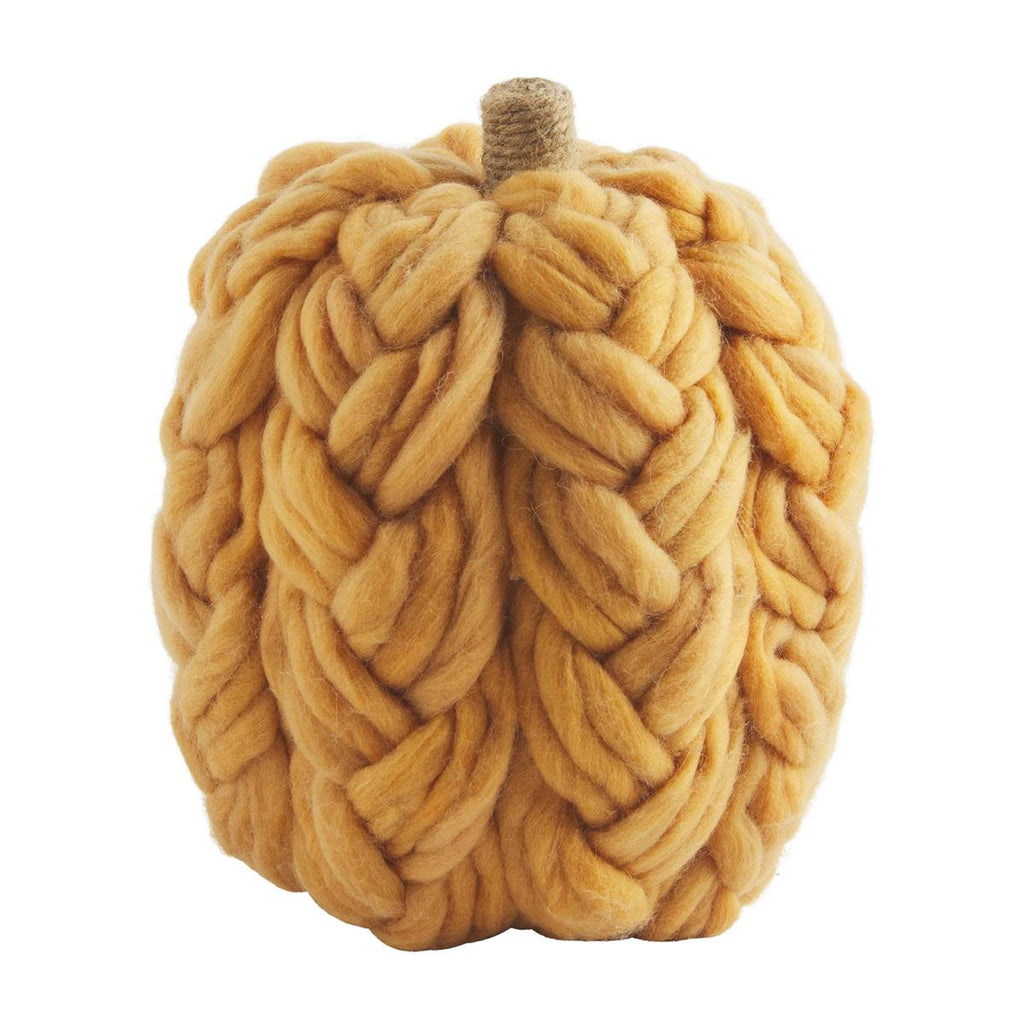 Tall Chunky Braided Orange Pumpkin