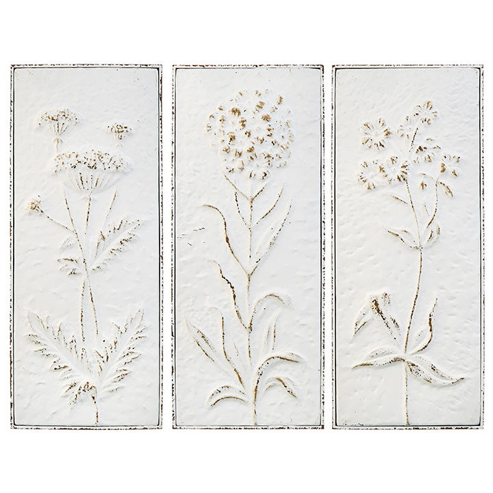 Metal Wildflower Panel Wall Art -3 Styles