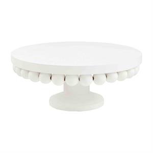 White Beaded Pedestal - Large