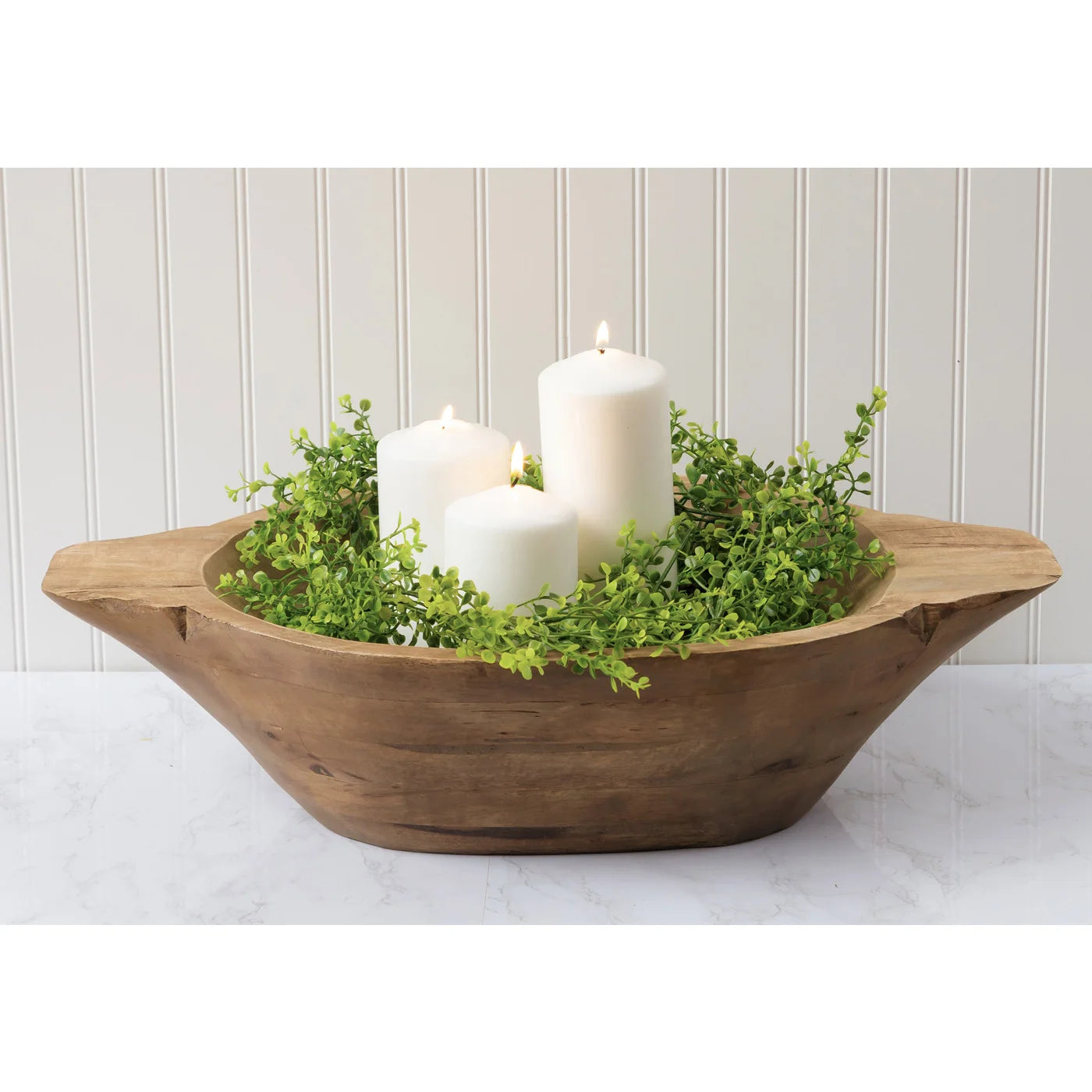 Raw Large Wood Dough Bowl
