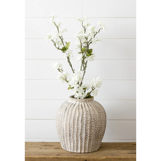 Feathered Ridge Terracotta Vase