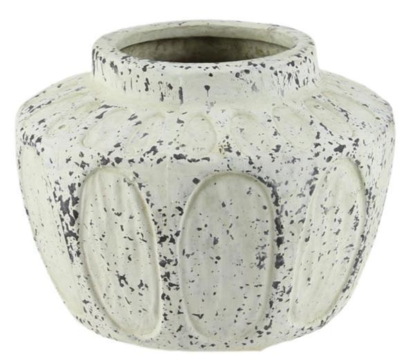 Small Off White Terracotta Pot