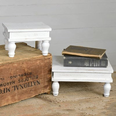 White Wood Riser- 2 Sizes