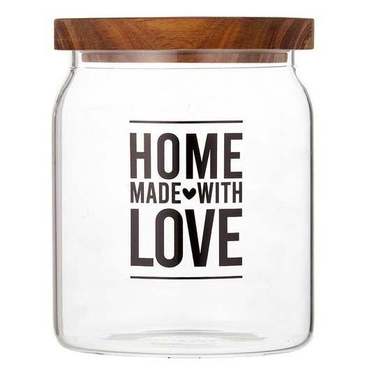 Homemade With Love Glass Coffee Canister