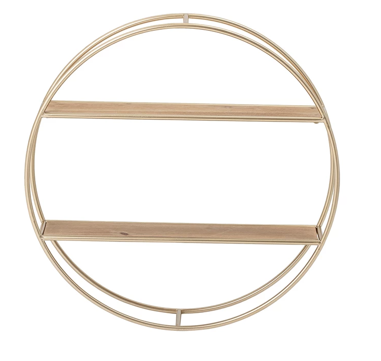 Gold and Wood Shelf