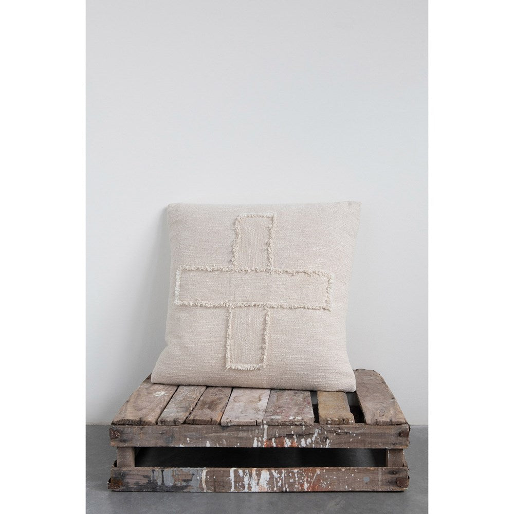 Swiss Cross Natural Pillow