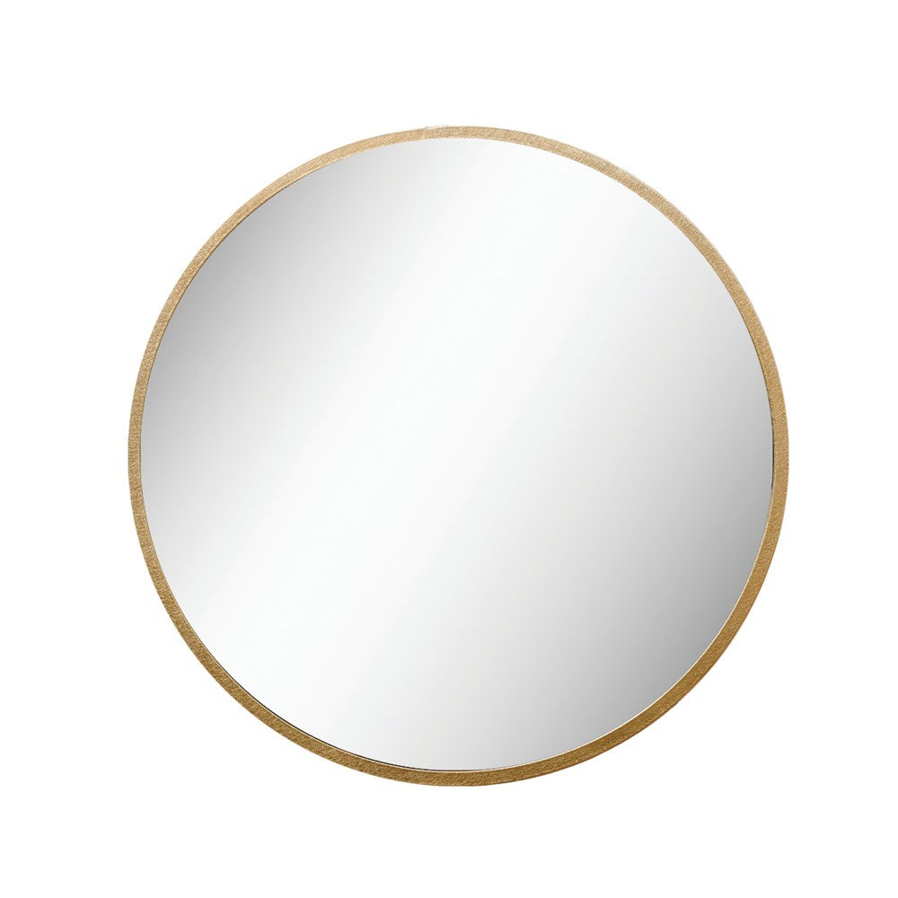 Gold Framed Round Mirror