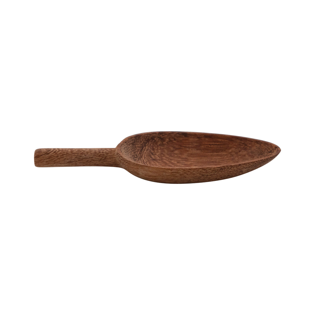 Pointed Carved Wood Scoop