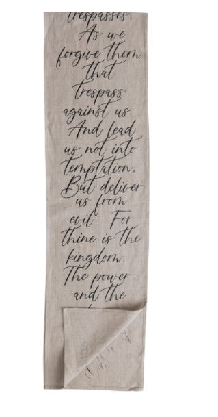 Our Father Linen Table Runner