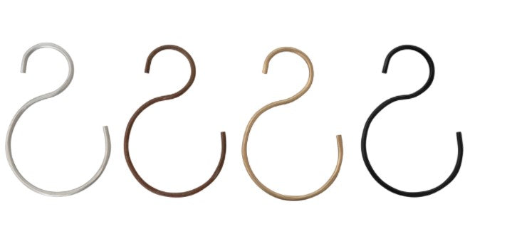 Hand Forged Iron S Hook - 4 Finishes