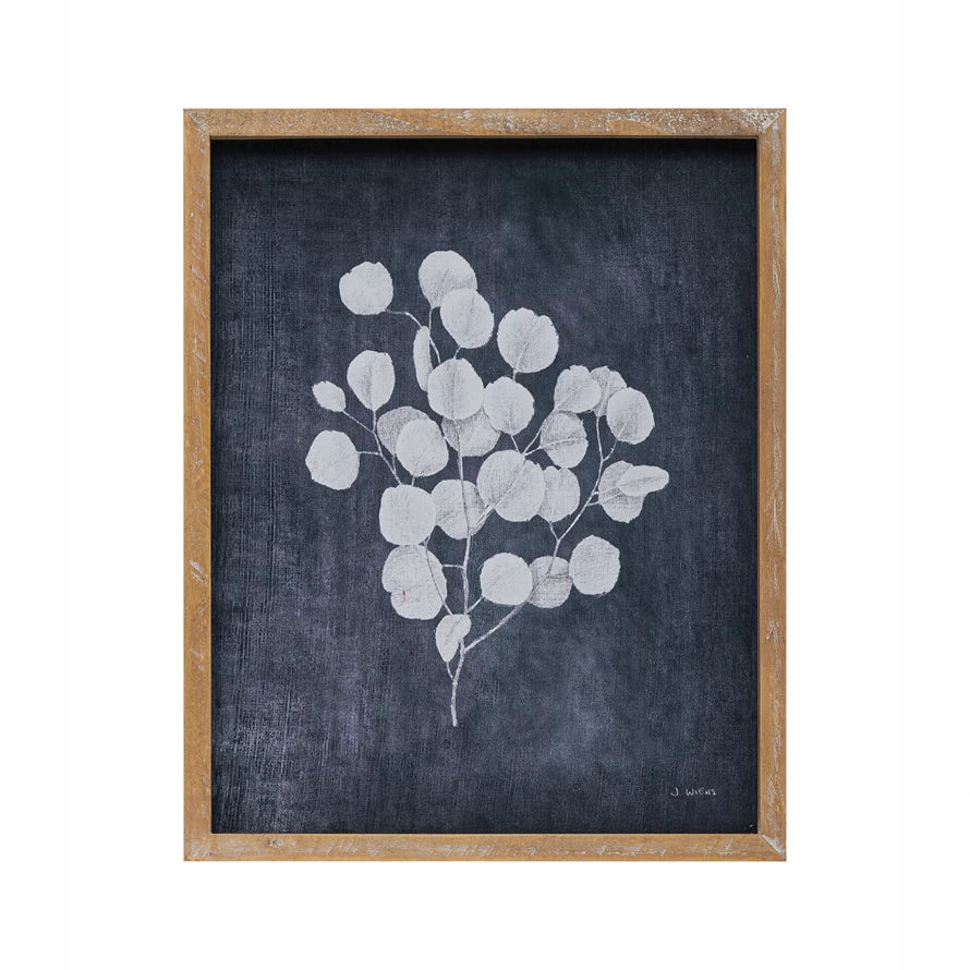 Eucalyptus Botanical Wood Framed Print