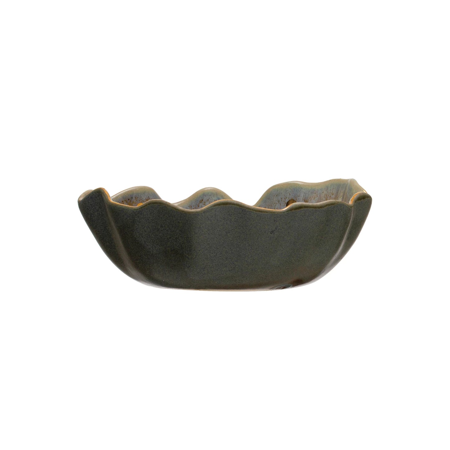 Fluted Bowl with Gold Edge