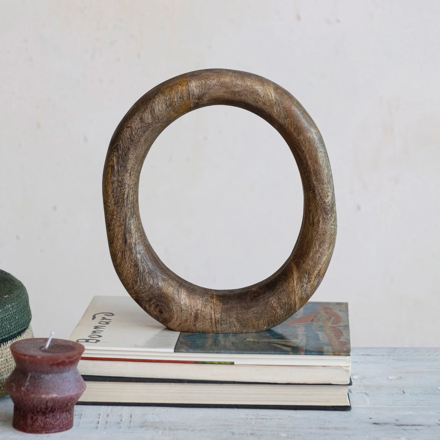 Wood Standing Circle Decor