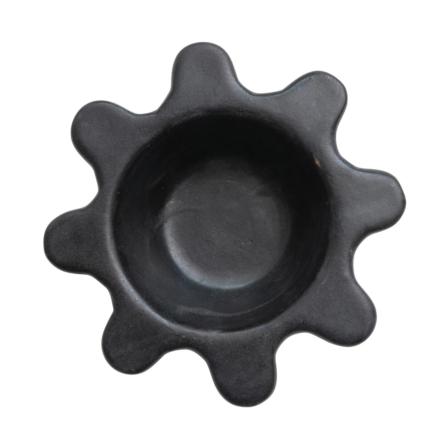 Abstract Flower Bowl - Matte Black