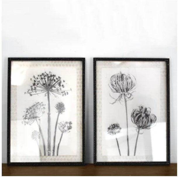 Black and White Floral Print - 2 Styles