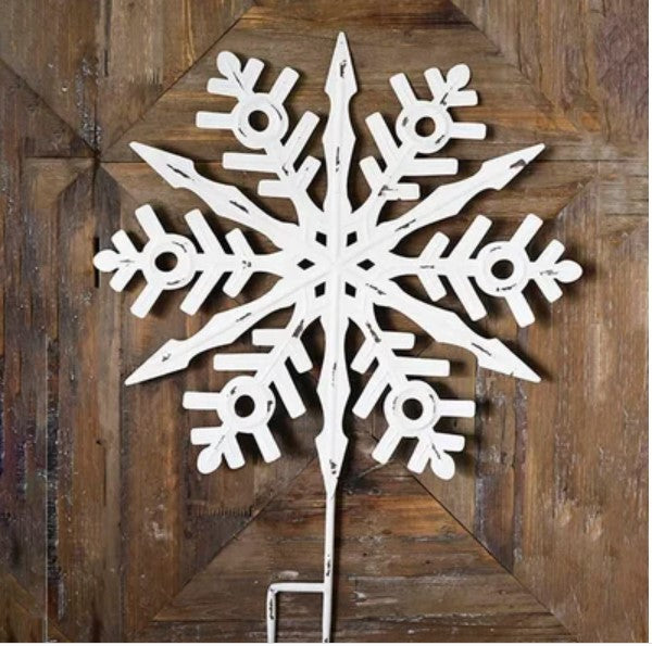 Tin Snowflake Garden Stake