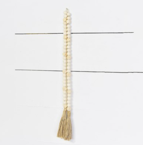 Round and Dimensional Beads with Tassel