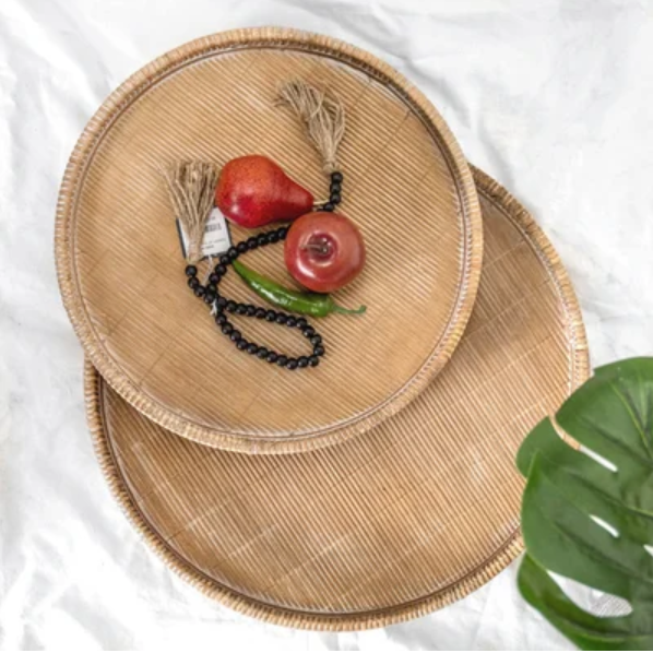 Jamie Raised Wood Tray - 2 Sizes