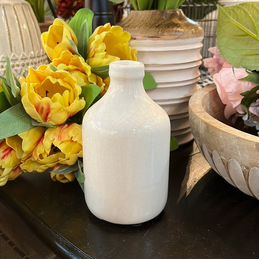 Sophie White Bottle Vase