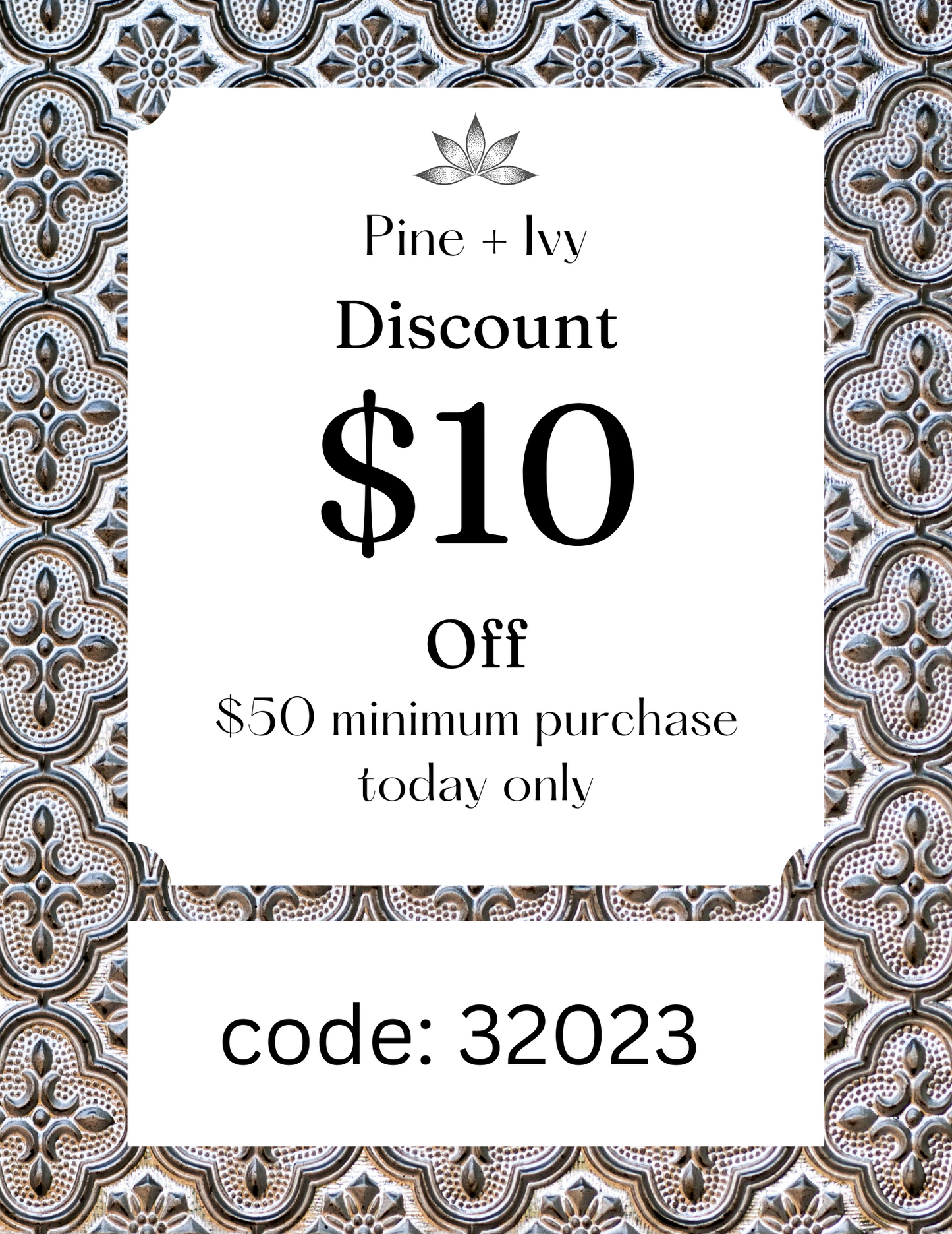 $10 off- $50 Purchase