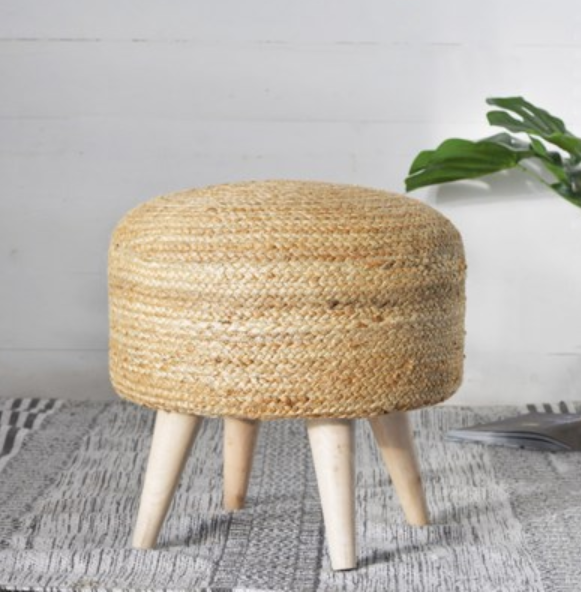 Tan Weave Stool