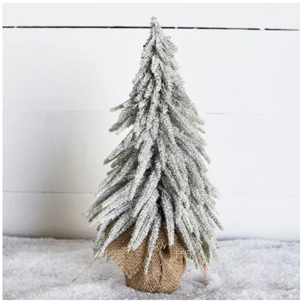 Frosted Tree in Burlap - Large
