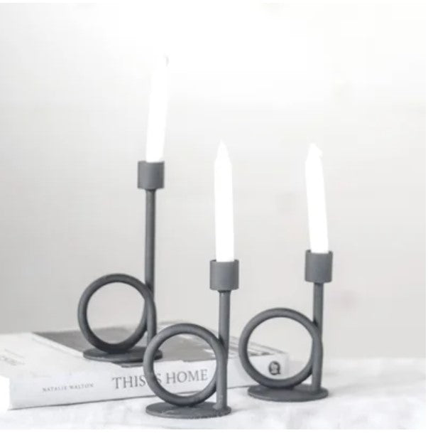 Black Loop Candle Holder - Set of 3