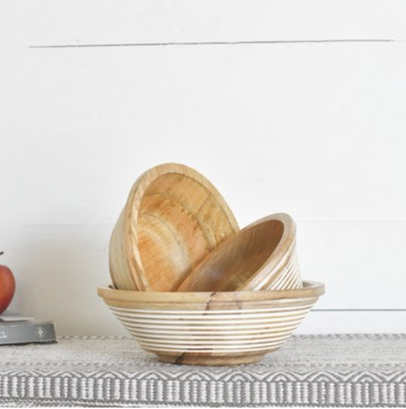 Washed Line Pattern Bowl - 3 Sizes