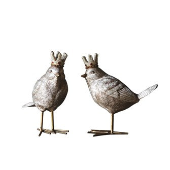 Resin Bird With Crown